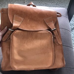 Raw leather backpack - thick and heirloom quality